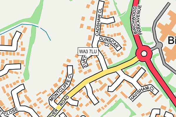 WA3 7LU map - OS OpenMap – Local (Ordnance Survey)