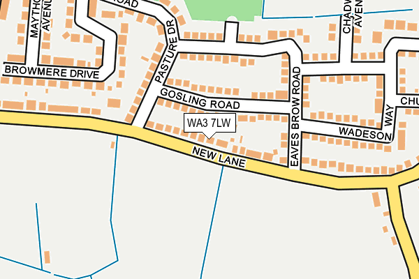 WA3 7LW map - OS OpenMap – Local (Ordnance Survey)