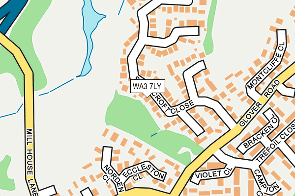 WA3 7LY map - OS OpenMap – Local (Ordnance Survey)