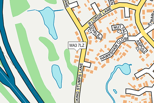 WA3 7LZ map - OS OpenMap – Local (Ordnance Survey)