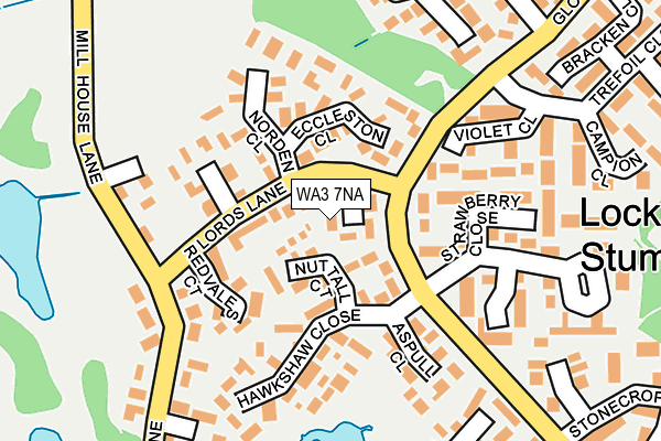 WA3 7NA map - OS OpenMap – Local (Ordnance Survey)