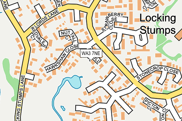 WA3 7NE map - OS OpenMap – Local (Ordnance Survey)