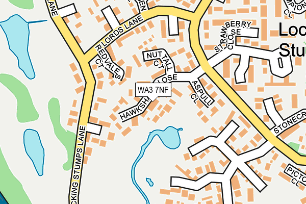 WA3 7NF map - OS OpenMap – Local (Ordnance Survey)