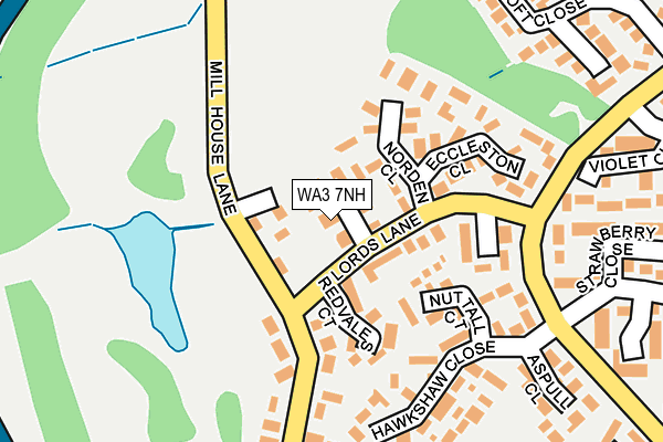 WA3 7NH map - OS OpenMap – Local (Ordnance Survey)