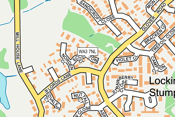 WA3 7NL map - OS OpenMap – Local (Ordnance Survey)