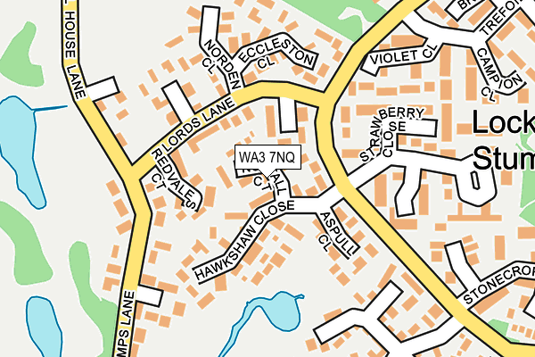 WA3 7NQ map - OS OpenMap – Local (Ordnance Survey)