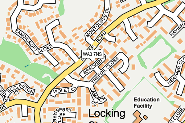 WA3 7NS map - OS OpenMap – Local (Ordnance Survey)