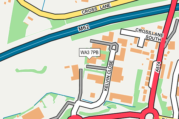 WA3 7PB map - OS OpenMap – Local (Ordnance Survey)