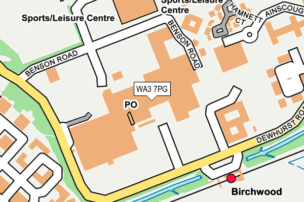 WA3 7PG map - OS OpenMap – Local (Ordnance Survey)