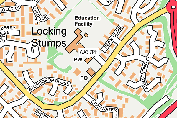 WA3 7PH map - OS OpenMap – Local (Ordnance Survey)