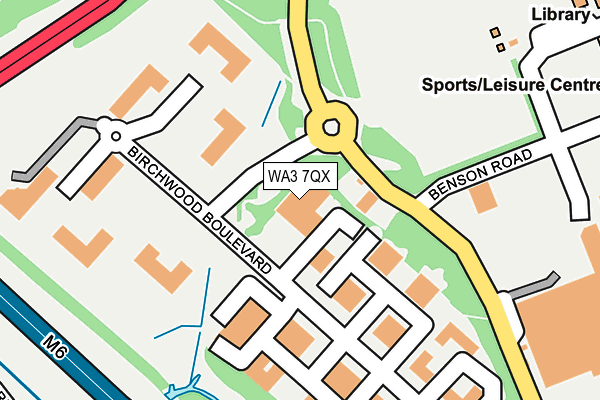 WA3 7QX map - OS OpenMap – Local (Ordnance Survey)