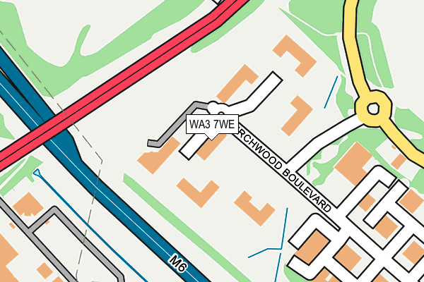 WA3 7WE map - OS OpenMap – Local (Ordnance Survey)