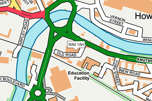 WA4 1AH map - OS OpenMap – Local (Ordnance Survey)