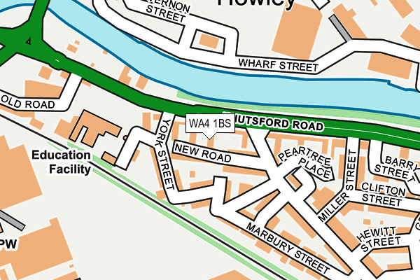 WA4 1BS map - OS OpenMap – Local (Ordnance Survey)