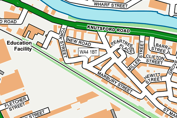 WA4 1BT map - OS OpenMap – Local (Ordnance Survey)