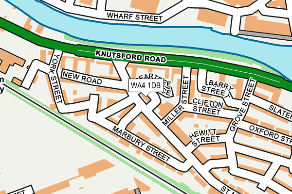 WA4 1DB map - OS OpenMap – Local (Ordnance Survey)