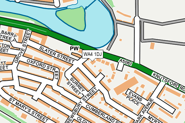 WA4 1DJ map - OS OpenMap – Local (Ordnance Survey)