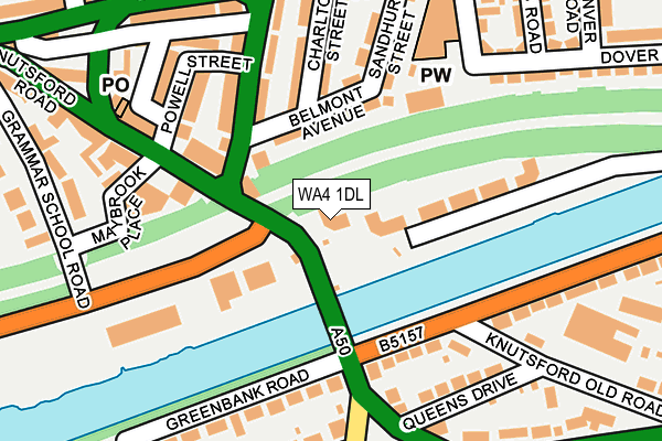 WA4 1DL map - OS OpenMap – Local (Ordnance Survey)