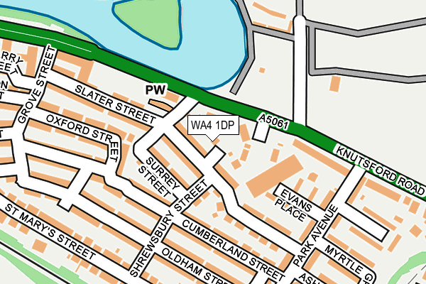 WA4 1DP map - OS OpenMap – Local (Ordnance Survey)