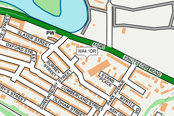 WA4 1DR map - OS OpenMap – Local (Ordnance Survey)