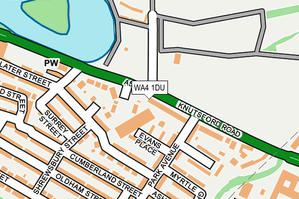 WA4 1DU map - OS OpenMap – Local (Ordnance Survey)