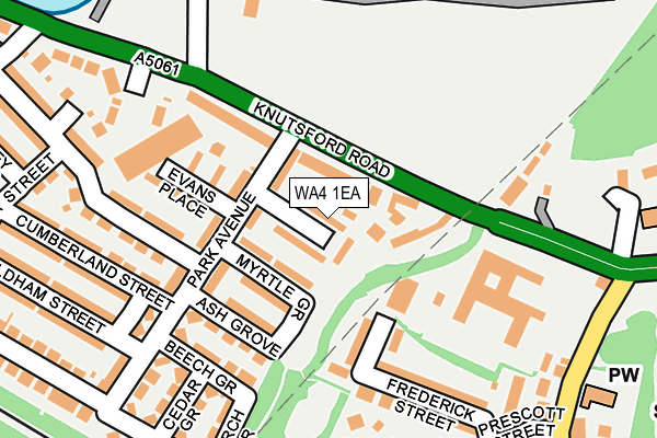 WA4 1EA map - OS OpenMap – Local (Ordnance Survey)