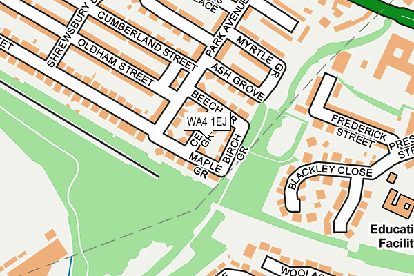 WA4 1EJ map - OS OpenMap – Local (Ordnance Survey)