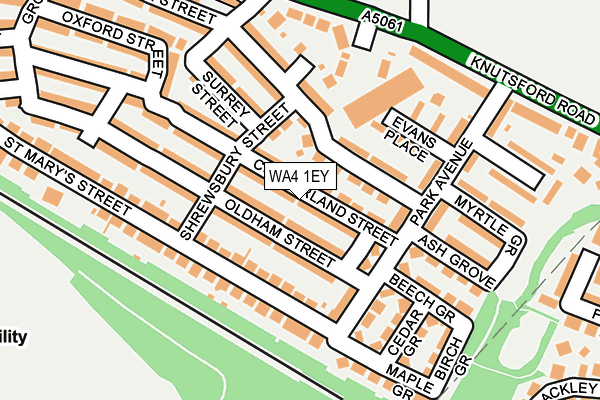 WA4 1EY map - OS OpenMap – Local (Ordnance Survey)