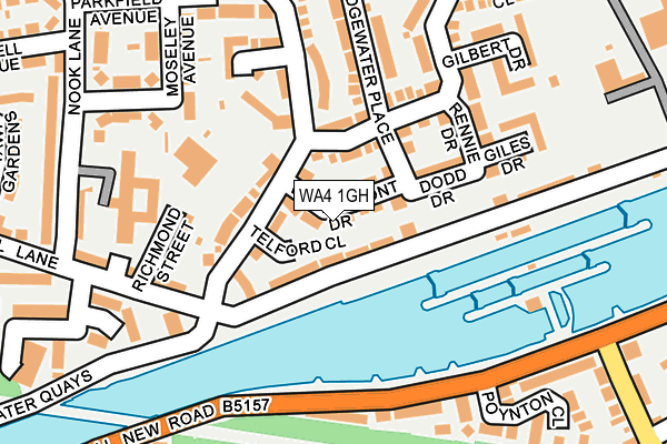 WA4 1GH map - OS OpenMap – Local (Ordnance Survey)