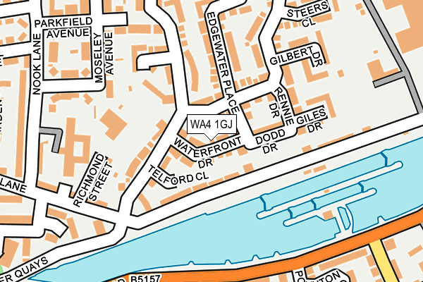 WA4 1GJ map - OS OpenMap – Local (Ordnance Survey)