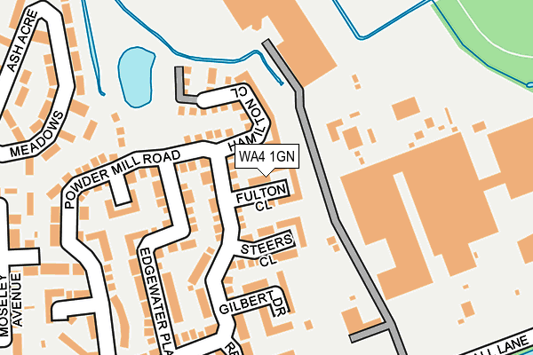WA4 1GN map - OS OpenMap – Local (Ordnance Survey)