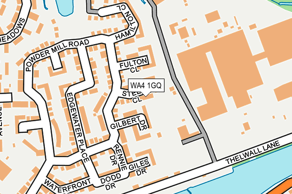 WA4 1GQ map - OS OpenMap – Local (Ordnance Survey)