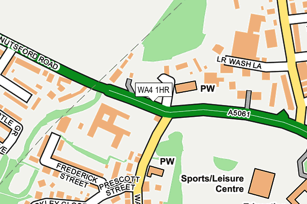 WA4 1HR map - OS OpenMap – Local (Ordnance Survey)