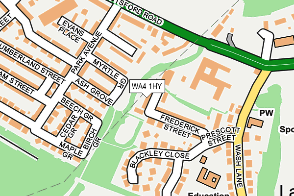 WA4 1HY map - OS OpenMap – Local (Ordnance Survey)