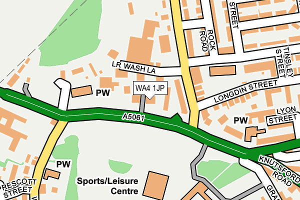 WA4 1JP map - OS OpenMap – Local (Ordnance Survey)