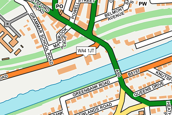 WA4 1JT map - OS OpenMap – Local (Ordnance Survey)