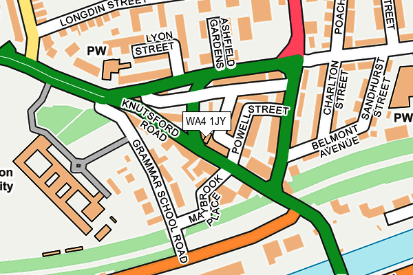 WA4 1JY map - OS OpenMap – Local (Ordnance Survey)