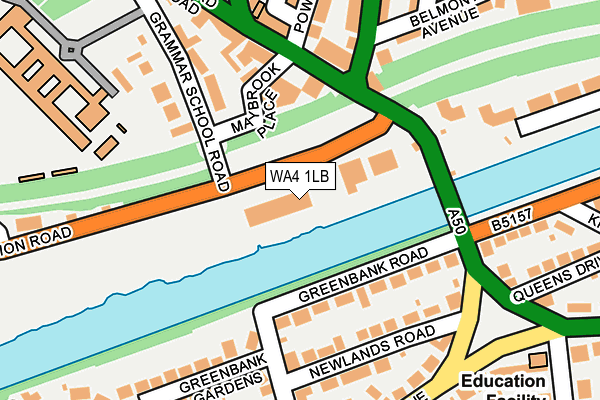 WA4 1LB map - OS OpenMap – Local (Ordnance Survey)
