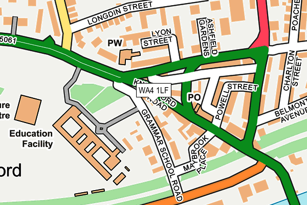 WA4 1LF map - OS OpenMap – Local (Ordnance Survey)