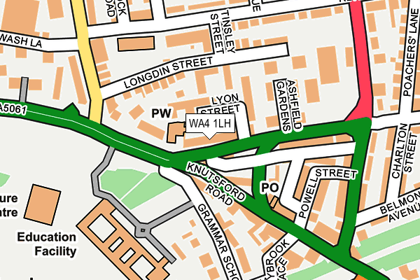 WA4 1LH map - OS OpenMap – Local (Ordnance Survey)