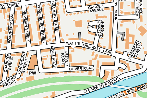 WA4 1NF map - OS OpenMap – Local (Ordnance Survey)