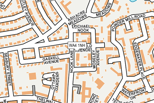 WA4 1NH map - OS OpenMap – Local (Ordnance Survey)
