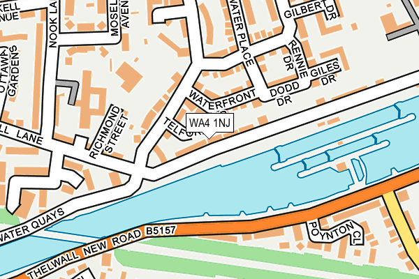 WA4 1NJ map - OS OpenMap – Local (Ordnance Survey)
