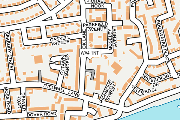 WA4 1NT map - OS OpenMap – Local (Ordnance Survey)