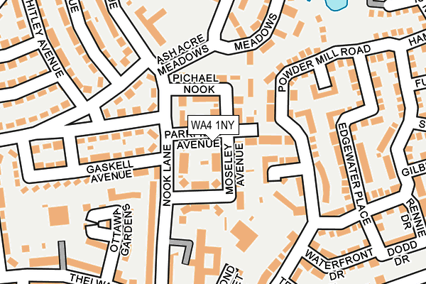 WA4 1NY map - OS OpenMap – Local (Ordnance Survey)