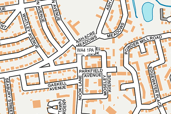 WA4 1PA map - OS OpenMap – Local (Ordnance Survey)