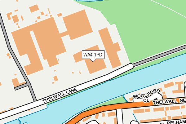WA4 1PD map - OS OpenMap – Local (Ordnance Survey)