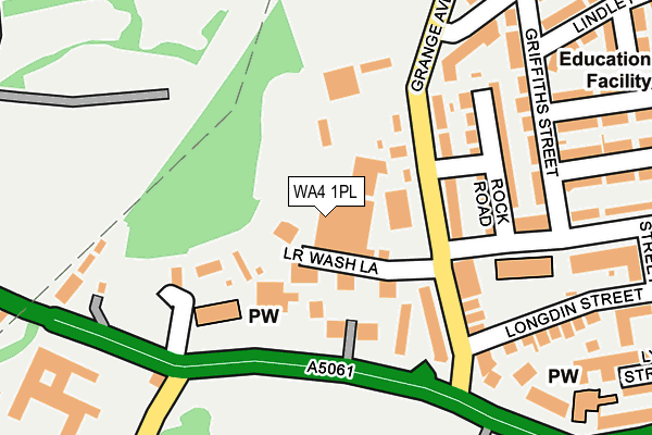 WA4 1PL map - OS OpenMap – Local (Ordnance Survey)