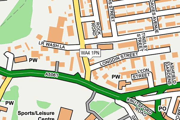 WA4 1PN map - OS OpenMap – Local (Ordnance Survey)