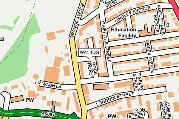 WA4 1QG map - OS OpenMap – Local (Ordnance Survey)